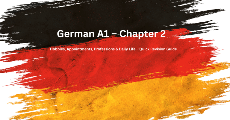 German A1 – Chapter 2